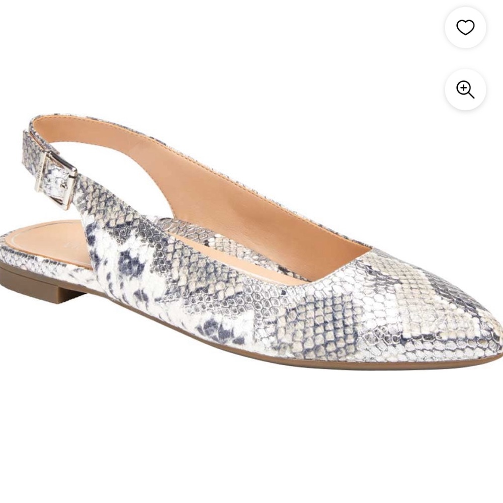 Women's Vionic Jade Flat Slingback Silver Boa Metallic Leather 8